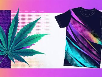 "Illustrative design of kratom leaf blending with modern fashion elements on a t-shirt, capturing the creativity and culture behind kratom-themed apparel."